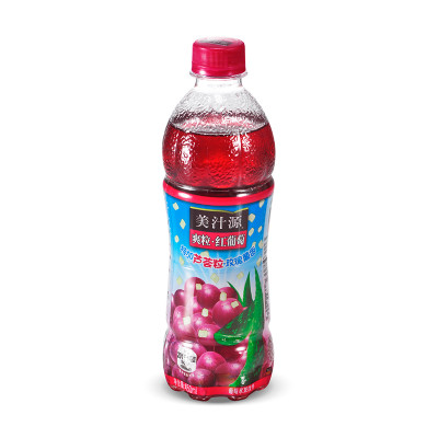 美汁源爽粒红葡萄饮料 450ml/瓶