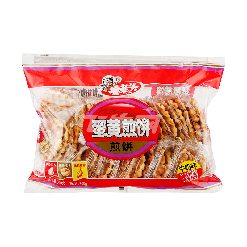 米老头 蛋黄煎饼(牛奶味) 300g/袋