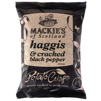 英国进口 哈得斯 mackie's薯片 黑胡椒味 40g/袋(休闲零食 薯片)