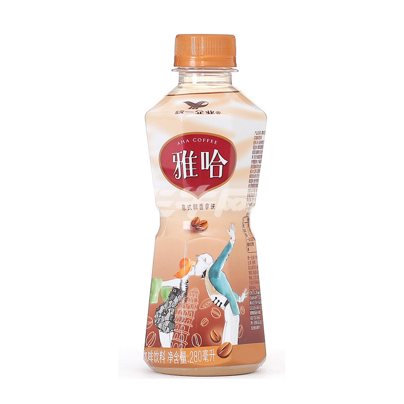 统一雅哈醇香拿铁咖啡 280ml/瓶