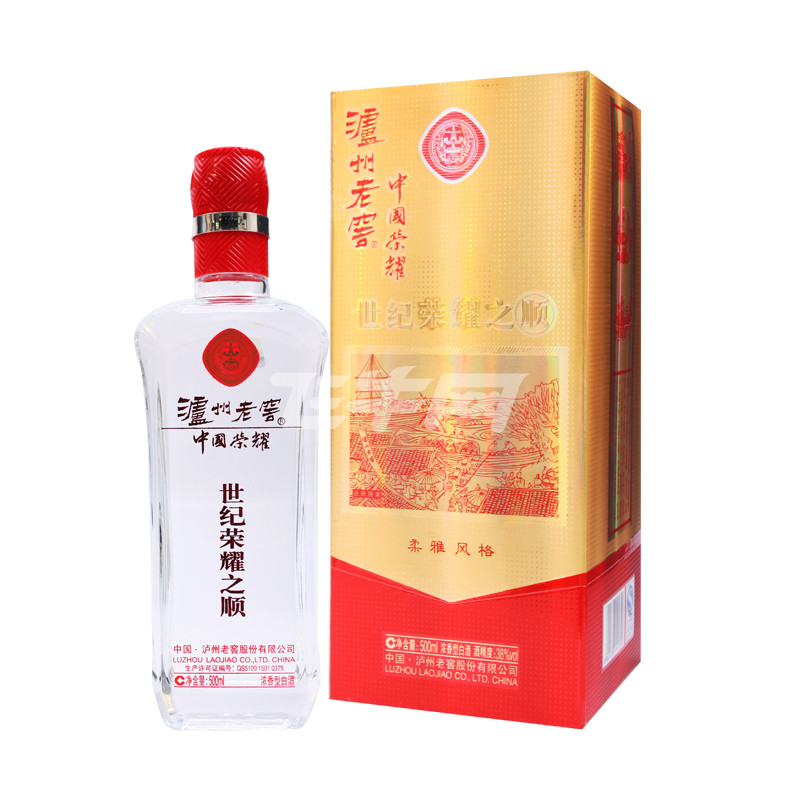 38度泸州老窖世纪荣耀之顺500ml/盒价格