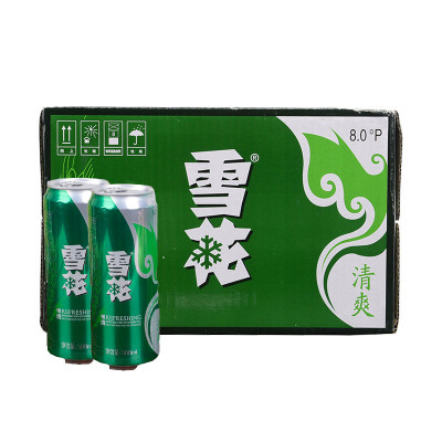 雪花清爽500ml听啤 500ml*12听/箱