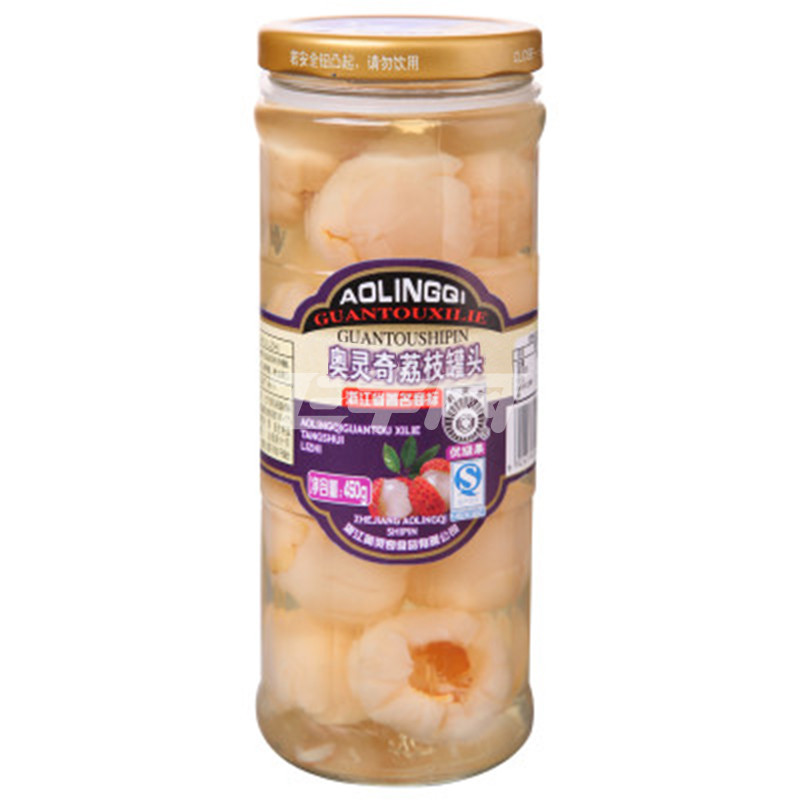 奥灵奇糖水荔枝罐头450g\/瓶