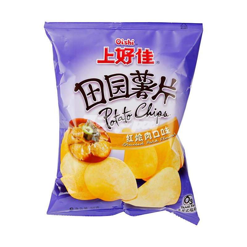 上好佳 田园薯片 红烩肉口味 50g\/包