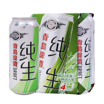 青岛纯生啤酒500ml*4听/组