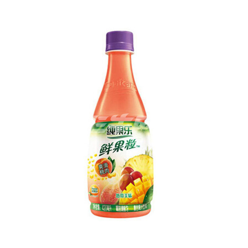 纯果乐 鲜果粒热带美味 420ml/瓶