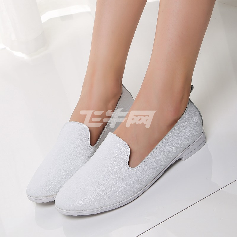 鑫恩尚 2016春季新款豆豆鞋女真皮平底护士小