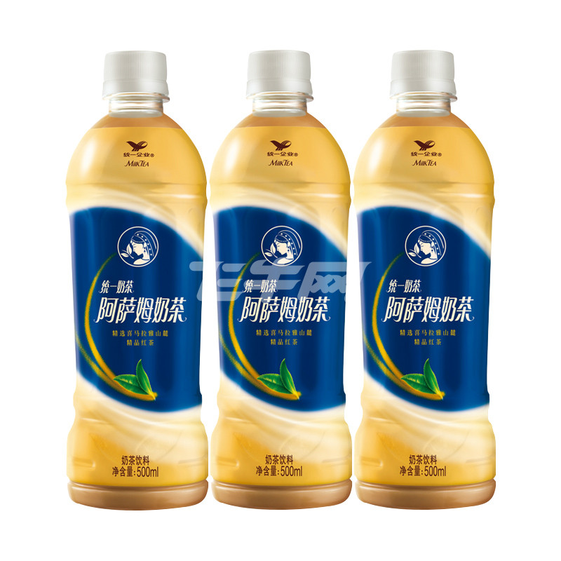 统一 阿萨姆奶茶饮料 500ml*3瓶/组