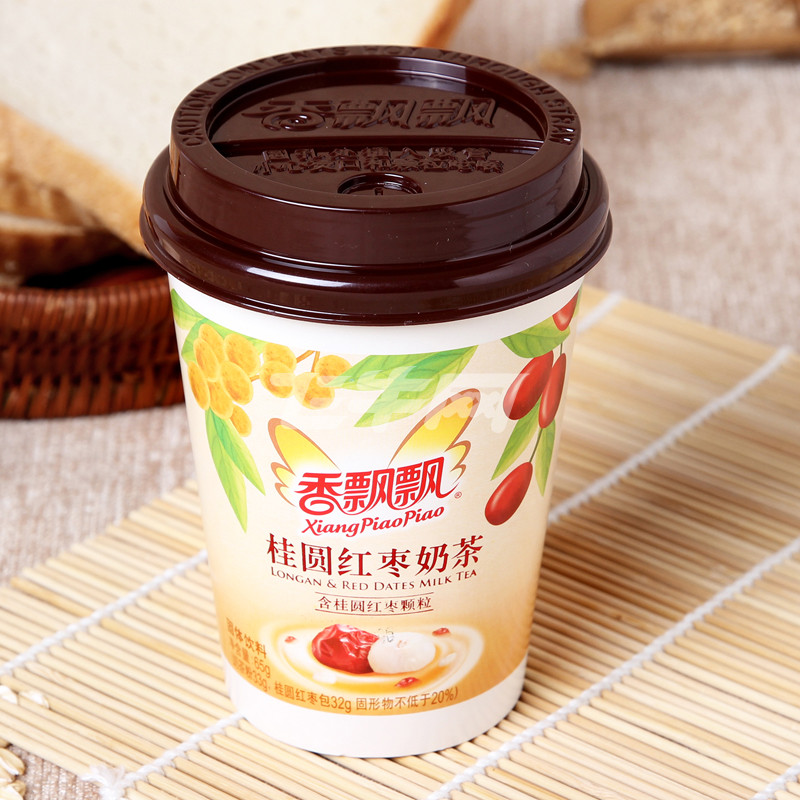 香飘飘桂圆红枣奶茶65克/杯