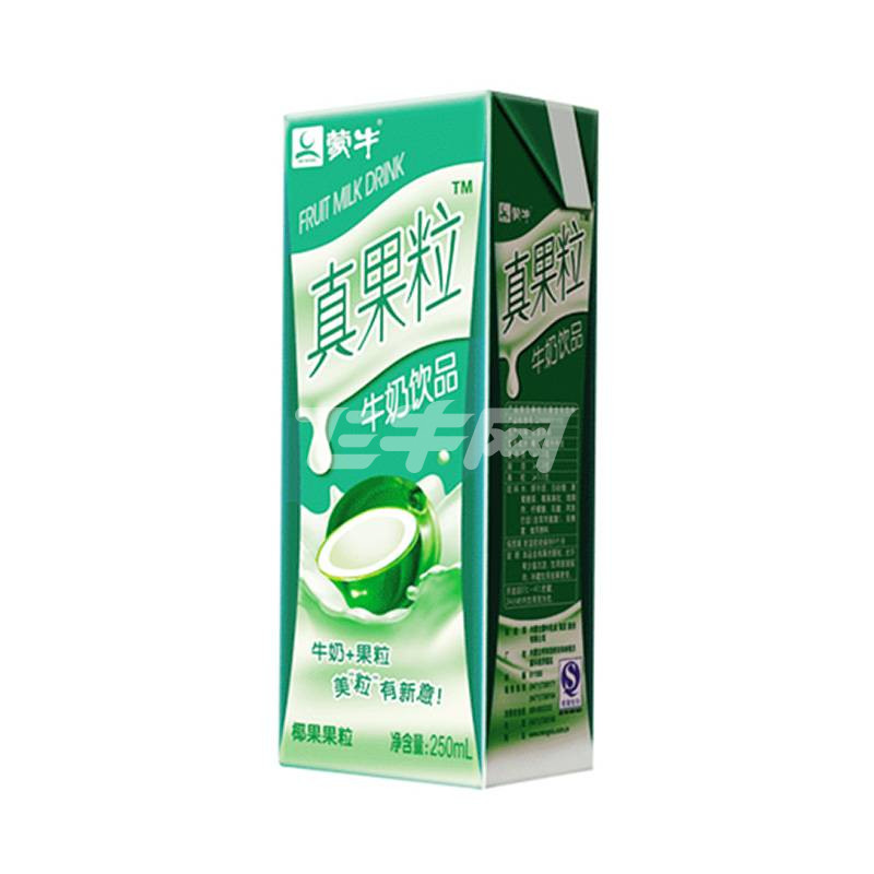 蒙牛真果粒牛奶饮品(椰果果粒)250ml*12盒/箱