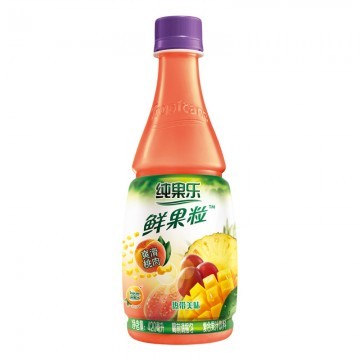 纯果乐 鲜果粒热带美味 420ml/瓶