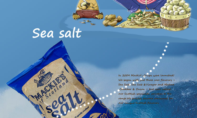 英国进口 哈得斯/MACKIE'S 薯片（海盐味） 40g/袋