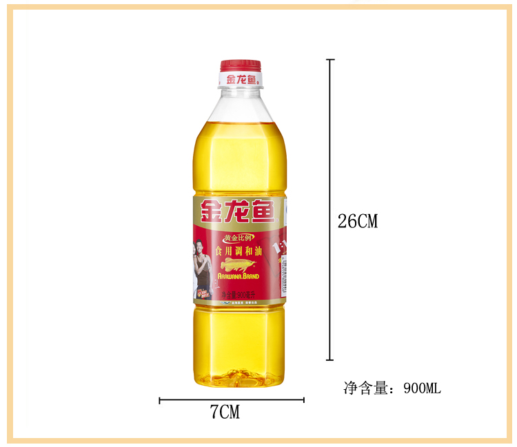 金龙鱼黄金比例食用调和油900ml