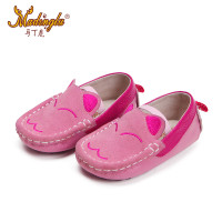 马丁鹿1-3岁男童女童真皮豆豆鞋卡通动物鞋时