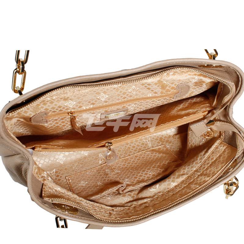 misty米堤 女款流苏链条简约休闲单肩包 mt1302-5130 浅杏