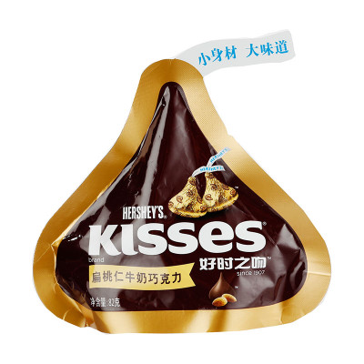 好时kisses 扁桃仁牛奶巧克力 82g/袋