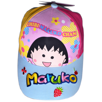 帽子 樱桃小丸子帽子 樱桃小丸子 全棉儿童帽子鸭舌帽棒球帽y0.