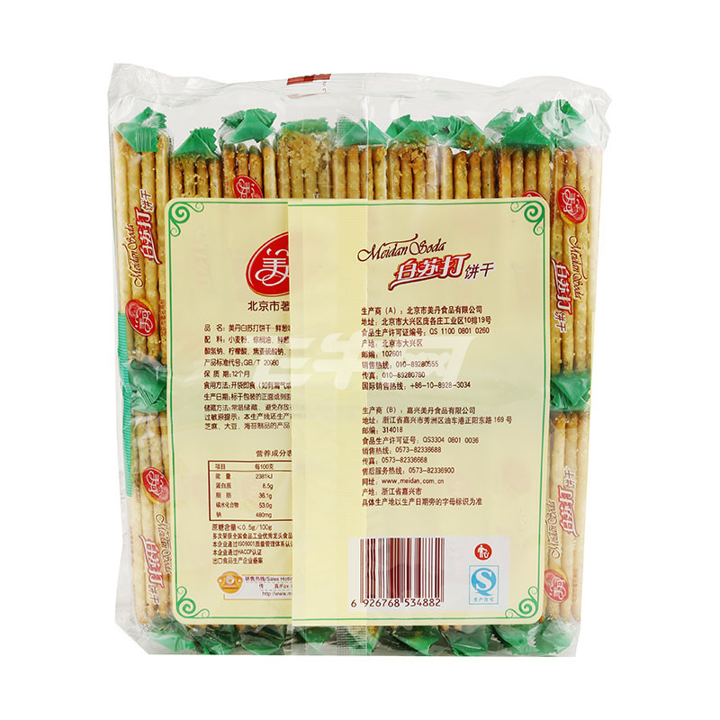 美丹 白苏打饼干(鲜葱味) 450g/袋