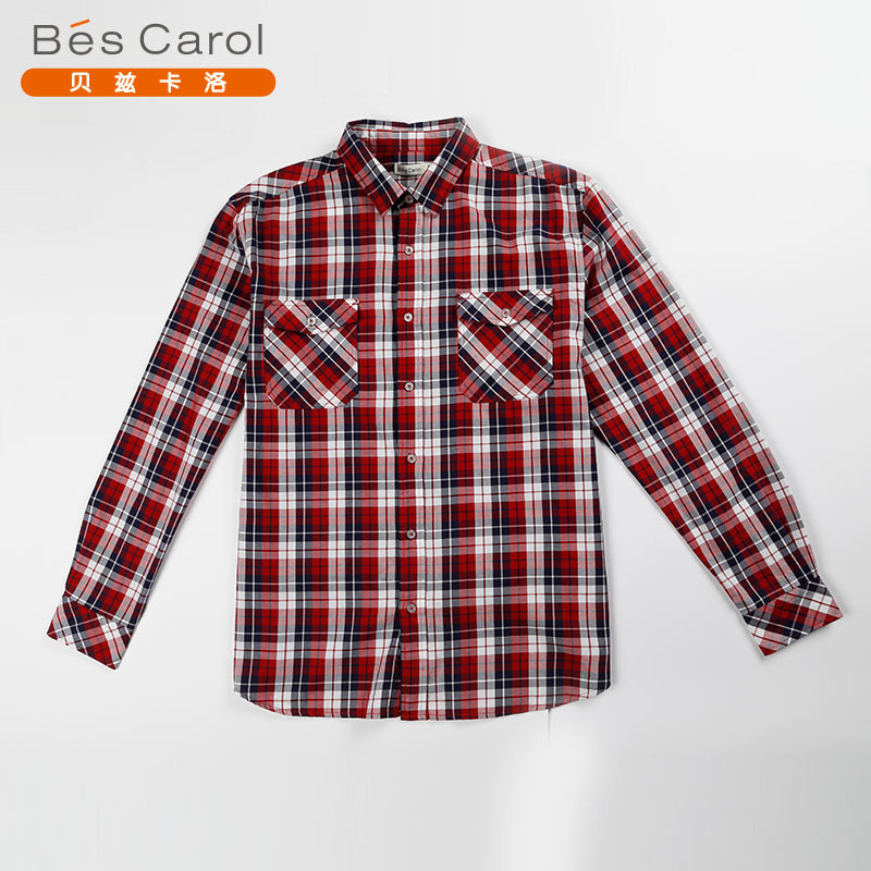 bescarol 贝兹卡洛 男双袋长袖衬衫 635238