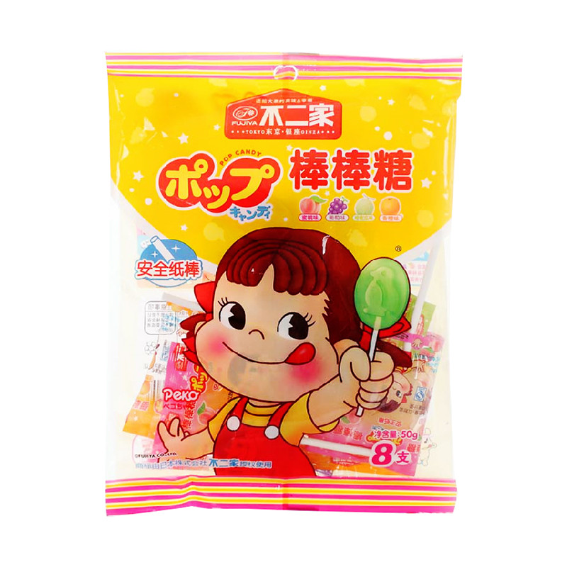 不二家 棒棒糖8支装 50g/袋