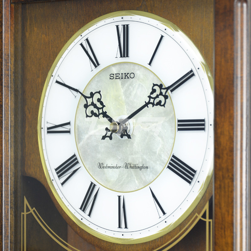 精工(seiko 复古墙体挂钟纯木挂钟西敏寺教堂/惠灵顿两种钟声 qxh030